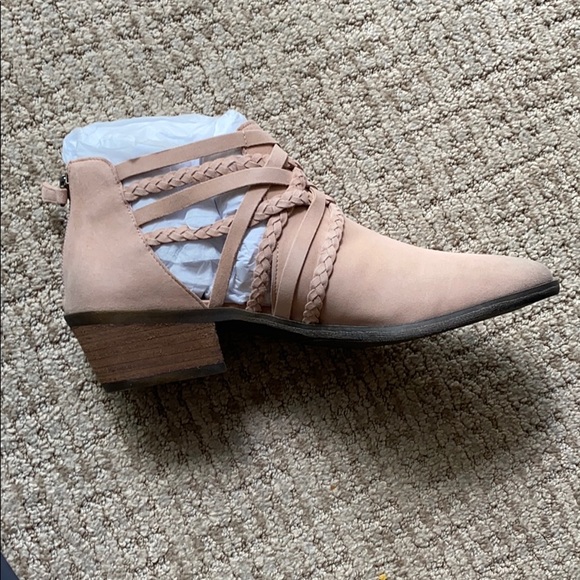 Caslon Brand New Pink Suede Booties - Picture 3 of 6